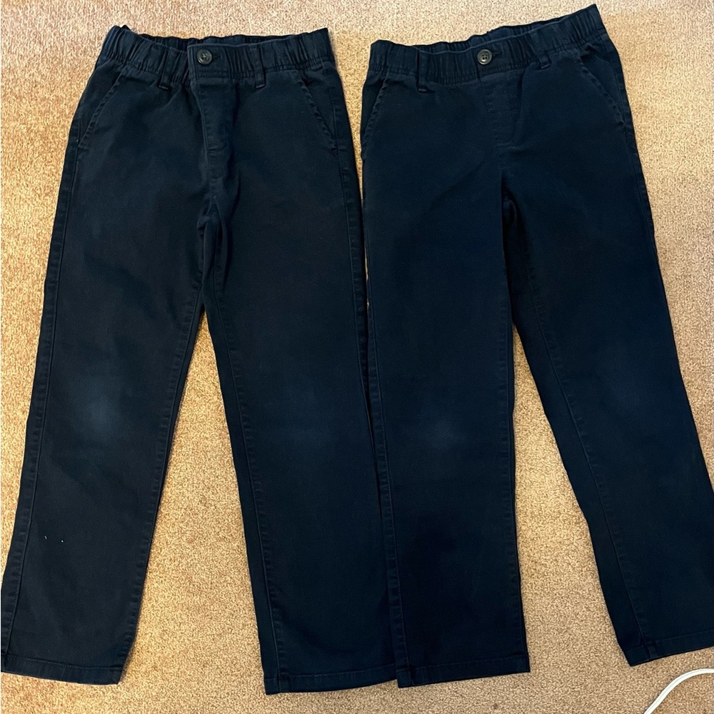 Children’s place Boys navy adjustable waist pants - 3 pairs
